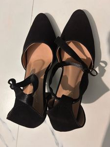 black velvet heels