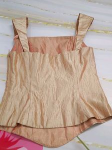 (1300)Vintage Gold Corset Top