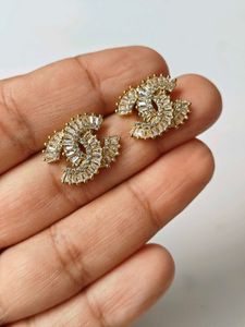 Designer CC Stud Earrings