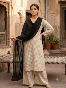 Elegant Printed Kurta Set with Dupatta