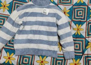 Striped Fuzzy Knit Sweater