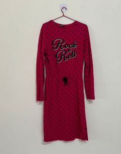 Rock n Roll Heart Print Dress