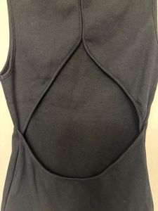 Zara Black Sleeveless Knit Top With Backless Cut