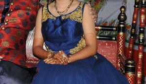 Elegant Navy Blue Gown..