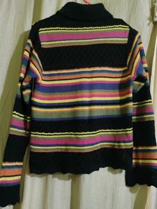 Striped Turtleneck Sweater