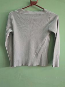 Soft Grey Long Sleeve Top