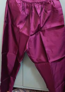 Purple Banarasi Silk Kurta Set