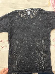 Banana Republic Black Lace Top