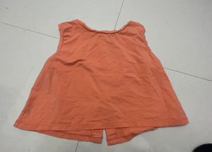 Orange Sleeveless Tunic Top