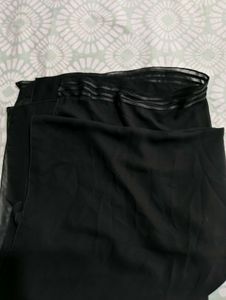 Elegant Black Abaya with Detailed Embroidery