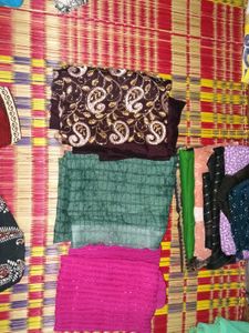 Assorted  blouse Fabric Pieces(17)