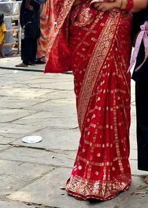 Elegant Red Banarasi Silk Saree
