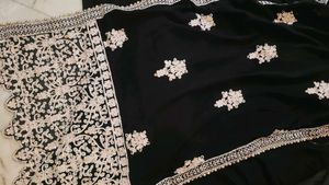 Elegant Black Embroidered anarkali set