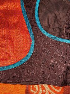 Orange Printed Saree with Blouse