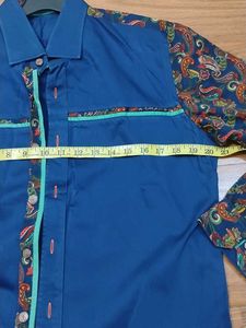 Stylish Blue Paisley Shirt (40")