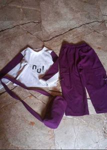Cute Purple &amp; White Outfit with Bag