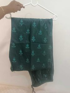 Elegant Green Printed Kurta and plazo with dupatta