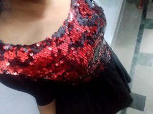 Sparkling Sequin Black Dress