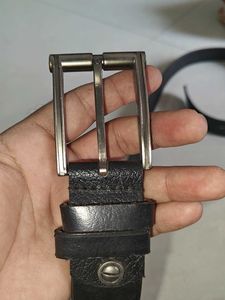 Classic Black Leather Belt