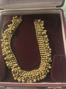 Exquisite golden oxidised Choker Necklace