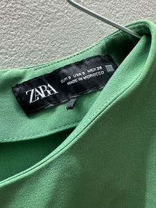 Chic Green Cap Sleeve Mini Dress