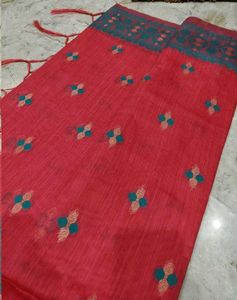 Beautiful Coral &amp; Teal Saree