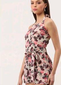 Floral Halter Neck Romper