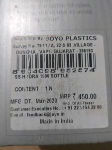 JOYO Steelmax Hydra Bottle