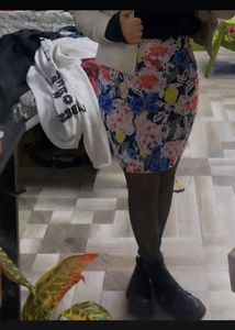 Floral Print Mini Skirt