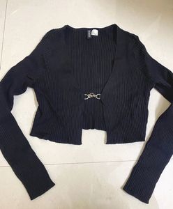 🖤Chic Black Cropped Cardigan