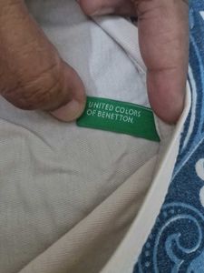 White T-Shirt with Floral Embroidery