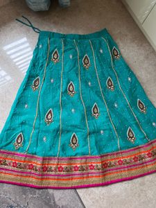 Beautiful Teal Embroidered Lehenga only