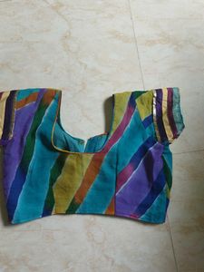 Beautiful Purple Striped Saree with Embellishments