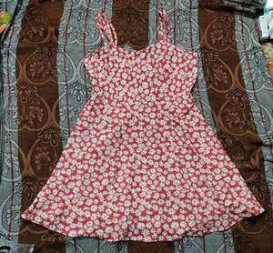 Cute Floral Print Mini Dress