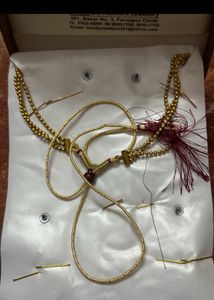 Exquisite Gold-Tone Indian Jewelry Set with Red St