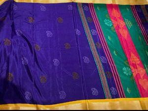 Vibrant Purple Joint Saree with Gold Border