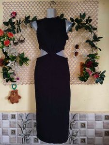 🔥BUY 1, GET 1 FREE🔥Black Cut-Out Midi Dress