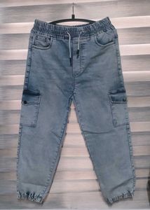 Denim Jogger Pants