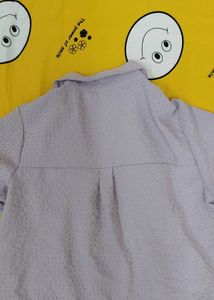 Casual Lavender Puff Sleeve Top