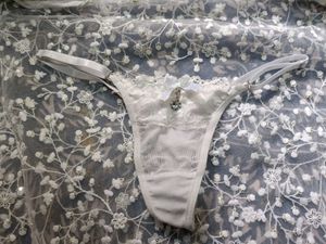 White Lace Thong