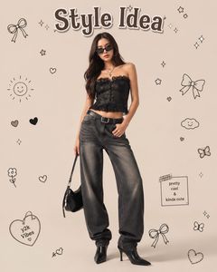 Black Lace Up Soft Goth Tube Top