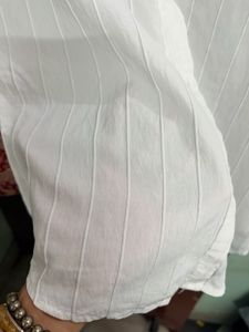 Chic White Button-Up Blouse