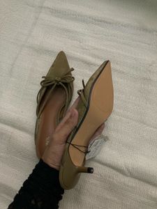 ZARA Kitten Slingback Heels