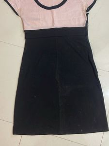 Cute Pink &amp; Black Mini Dress