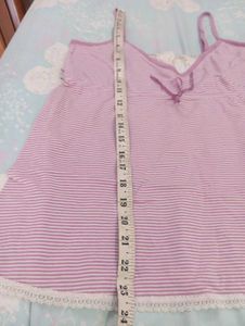 Cute Pink Striped Camisole Top