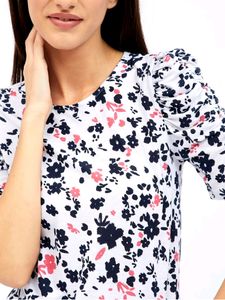 FLORAL PRINT WHITE TOP