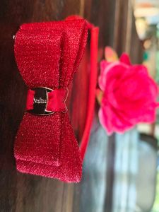 Sparkly Red Bow Headband