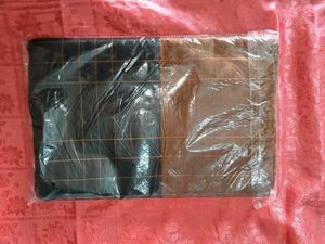 NewHandwoven SilkPlaidFabricSaree-Black&amp;Mustard-E