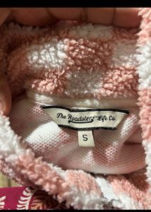 Cozy Pink Checkered Fleece Jacket