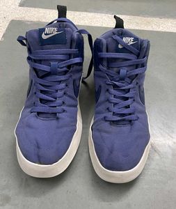 Nike Men's Blue Canvas High-Top Sneakers